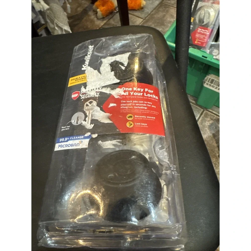 Kwikset Double Cylinder‎ Deadbolt Metal Matte Black 96650-515